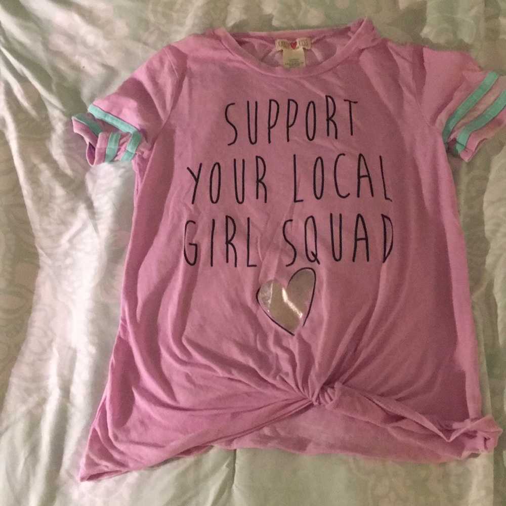 Pink-ish purple graphic Tee.